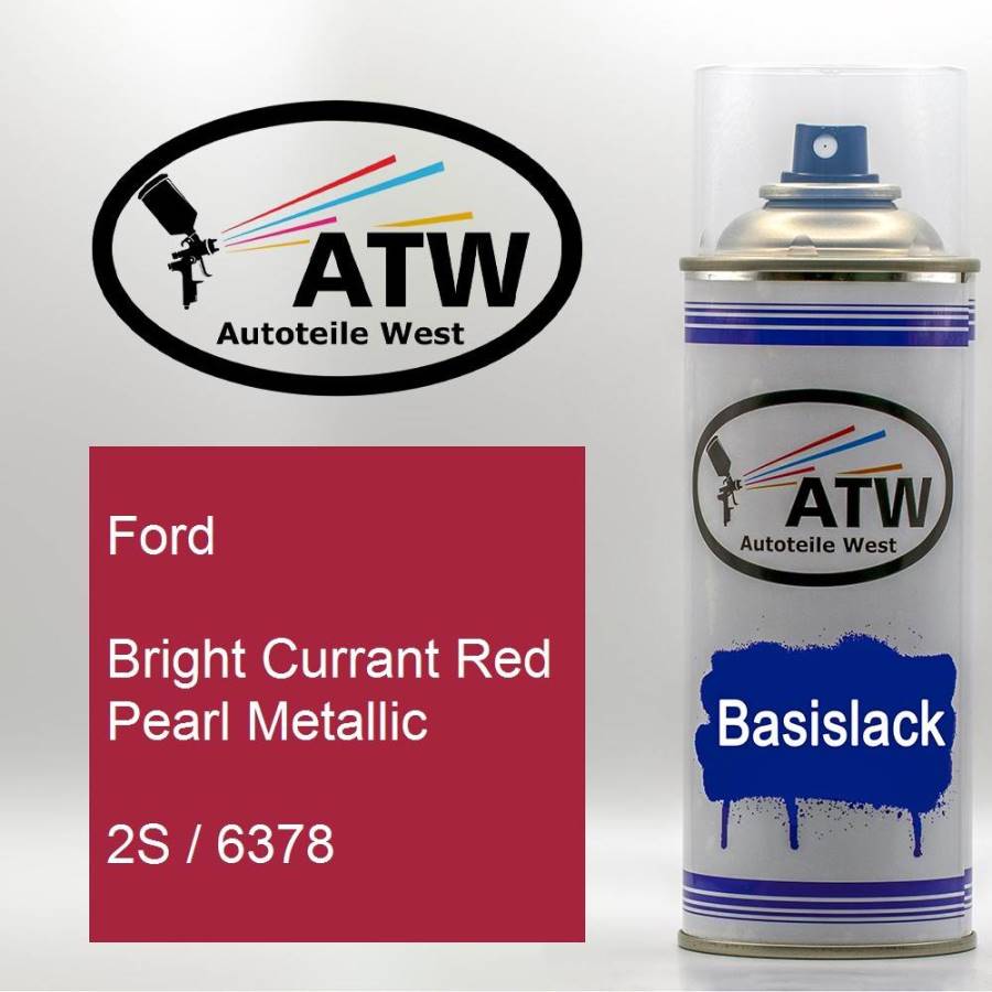 Ford, Bright Currant Red Pearl Metallic, 2S / 6378: 400ml Sprühdose, von ATW Autoteile West.
